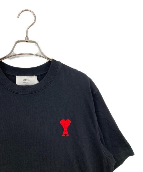 AMI PARIS（アミ パリス）AMI PARIS (アミ パリス) ハートロゴ刺繍Tシャツ ブラック サイズ:Sの古着・服飾アイテム