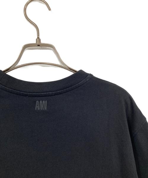 AMI PARIS（アミ パリス）AMI PARIS (アミ パリス) ハートロゴ刺繍Tシャツ ブラック サイズ:Sの古着・服飾アイテム