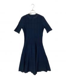 CELFORD（セルフォード）の古着「ダイヤヘムディフォメ―ションワンピース」｜ネイビー