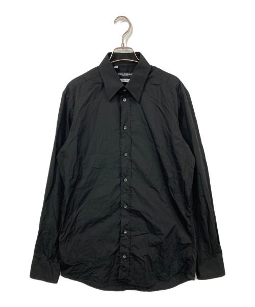DOLCE & GABBANA（ドルチェ＆ガッバーナ）DOLCE & GABBANA (ドルチェ＆ガッバーナ) Slim-Fit ドレスシャツ ブラック サイズ:16－41の古着・服飾アイテム