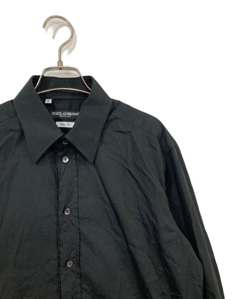DOLCE & GABBANA（ドルチェ＆ガッバーナ）DOLCE & GABBANA (ドルチェ＆ガッバーナ) Slim-Fit ドレスシャツ ブラック サイズ:16－41の古着・服飾アイテム