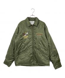 AVIREX×PEANUTS（アヴィレックス×ピーナッツ）の古着「QUILTING JACKET ”FLYING ACE”」｜カーキ
