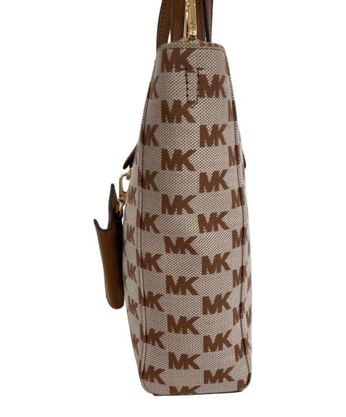 MICHAEL KORS（マイケルコース）MICHAEL KORS (マイケルコース) Vincent Small Logo Jacquard Convertible Tote Bag ブラウンの古着・服飾アイテム