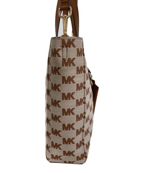 MICHAEL KORS（マイケルコース）MICHAEL KORS (マイケルコース) Vincent Small Logo Jacquard Convertible Tote Bag ブラウンの古着・服飾アイテム
