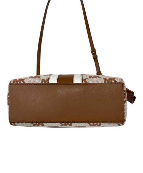 MICHAEL KORS（マイケルコース）MICHAEL KORS (マイケルコース) Vincent Small Logo Jacquard Convertible Tote Bag ブラウンの古着・服飾アイテム