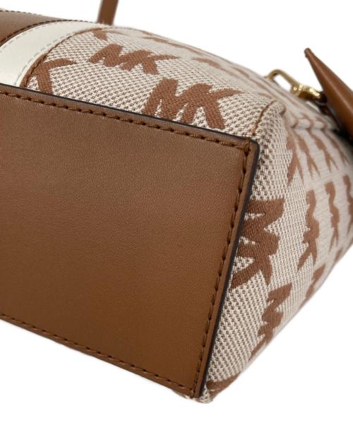 MICHAEL KORS（マイケルコース）MICHAEL KORS (マイケルコース) Vincent Small Logo Jacquard Convertible Tote Bag ブラウンの古着・服飾アイテム