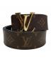 LOUIS VUITTON（ルイ ヴィトン）の古着「ベルト・LV イニシャル 40MM リバーシブル」｜ブラウン