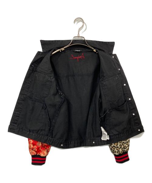 Desigual（デシグアル）Desigual (デシグアル) 袖切替デニムジャケット ブラック サイズ:Sの古着・服飾アイテム