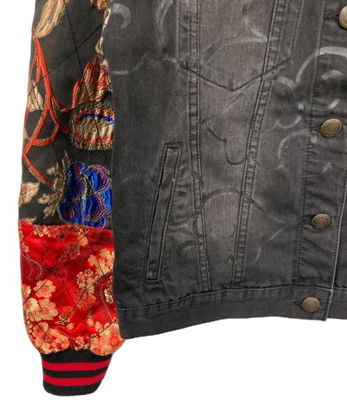 Desigual（デシグアル）Desigual (デシグアル) 袖切替デニムジャケット ブラック サイズ:Sの古着・服飾アイテム