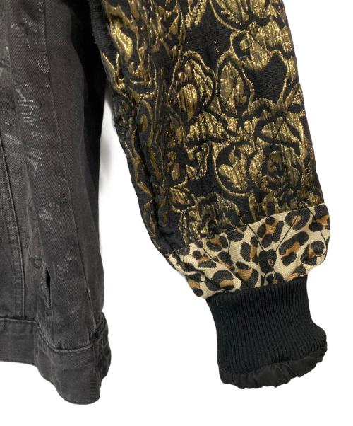 Desigual（デシグアル）Desigual (デシグアル) 袖切替デニムジャケット ブラック サイズ:Sの古着・服飾アイテム