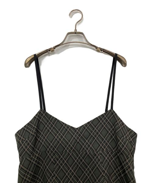 RAY BEAMS（レイ ビームス）RAY BEAMS (レイ ビームス) チェックキャミソールワンピース グレー サイズ:1の古着・服飾アイテム