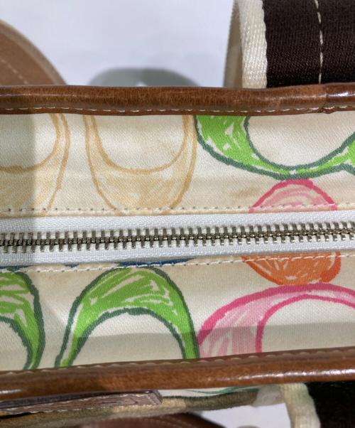 COACH（コーチ）COACH (コーチ) パッチワークトートバッグ ブラウンの古着・服飾アイテム