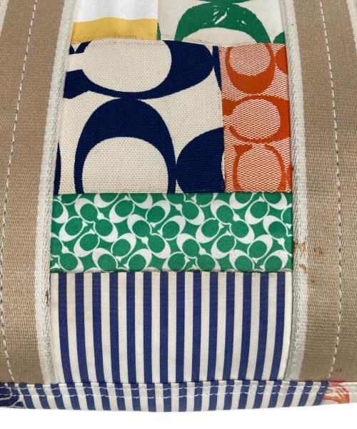 COACH（コーチ）COACH (コーチ) パッチワークトートバッグ ブラウンの古着・服飾アイテム
