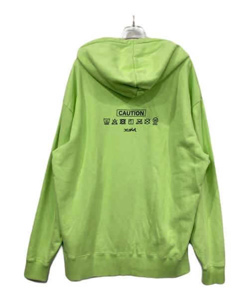 X-GIRL（エックスガール）X-girl (エックスガール) プルオーバーパーカー グリーン サイズ:Mの古着・服飾アイテム