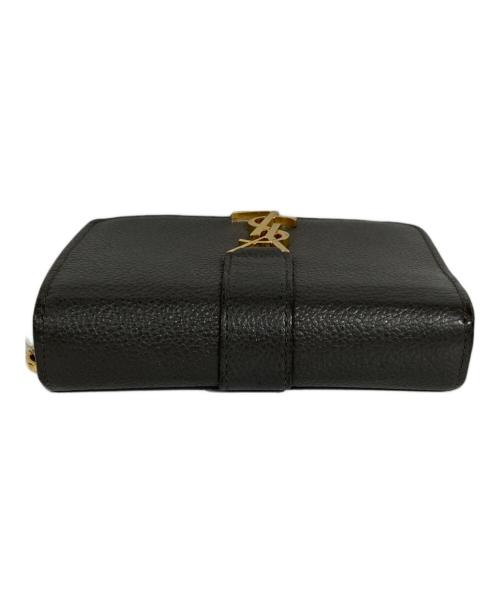 Saint Laurent Paris（サンローランパリ）Saint Laurent Paris (サンローランパリ) カサンドラロゴ2つ折り財布 グレーの古着・服飾アイテム