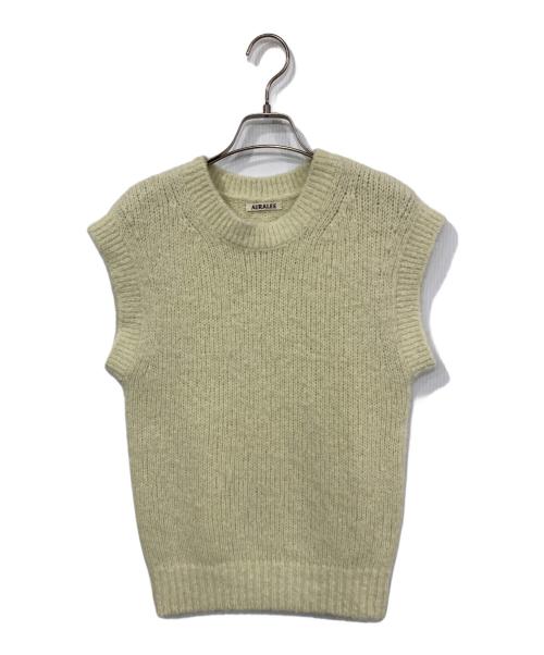 AURALEE（オーラリー）AURALEE (オーラリー) ALPACA WOOL SUPER LIGHT KNIT VEST イエロー サイズ:1の古着・服飾アイテム