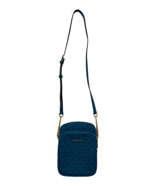 MICHAEL KORS（マイケルコース）MICHAEL KORS (マイケルコース) MKショルダーバッグ ブルーの古着・服飾アイテム