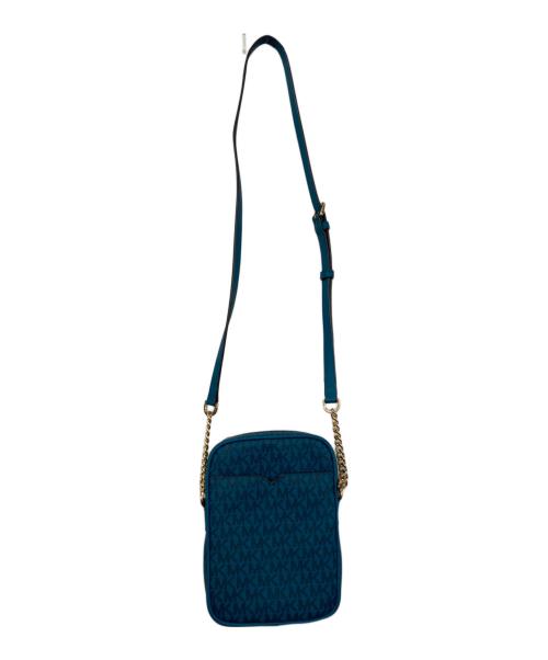 MICHAEL KORS（マイケルコース）MICHAEL KORS (マイケルコース) MKショルダーバッグ ブルーの古着・服飾アイテム