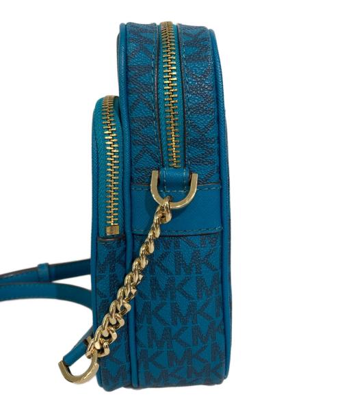 MICHAEL KORS（マイケルコース）MICHAEL KORS (マイケルコース) MKショルダーバッグ ブルーの古着・服飾アイテム