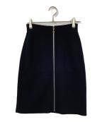 HERMESエルメス）の古着「Hロゴジップカシミヤ混リバーシブルニットスカート」｜ブラック