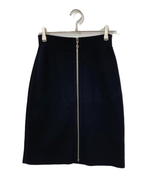 HERMES（エルメス）HERMES (エルメス) Hロゴジップカシミヤ混リバーシブルニットスカート ブラック サイズ:36の古着・服飾アイテム