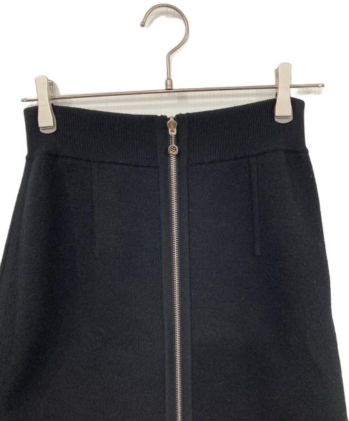 HERMES（エルメス）HERMES (エルメス) Hロゴジップカシミヤ混リバーシブルニットスカート ブラック サイズ:36の古着・服飾アイテム