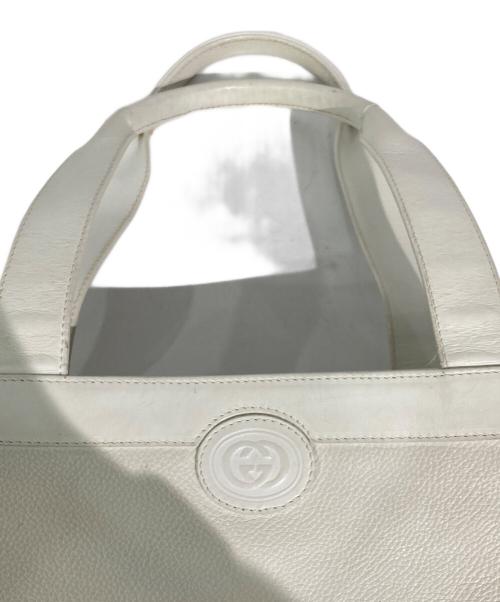 GUCCI（グッチ）GUCCI (グッチ) GGトートバッグ ホワイトの古着・服飾アイテム