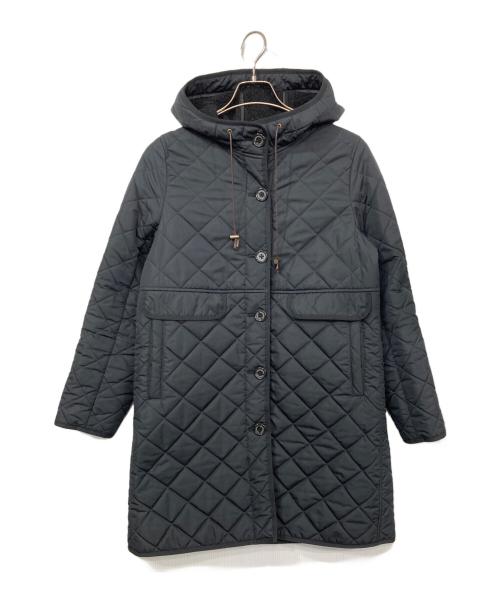 MACKINTOSH PHILOSOPHY（マッキントッシュ フィロソフィー）MACKINTOSH PHILOSOPHY (マッキントッシュ フィロソフィー) フーデッドキルティングコート ブラック サイズ:38の古着・服飾アイテム