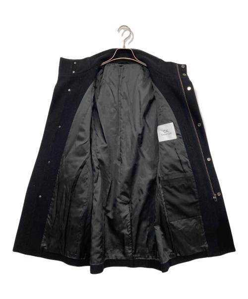 ck Calvin Klein（シーケーカルバンクライン）ck Calvin Klein (シーケーカルバンクライン) スタンドカラーコート ブラック サイズ:36の古着・服飾アイテム