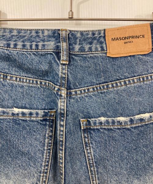 masonprince（メゾンプリンス）MASONPRINCE (メゾンプリンス) サイドベルト ワイドフレアデニムパンツ インディゴ サイズ:Sの古着・服飾アイテム