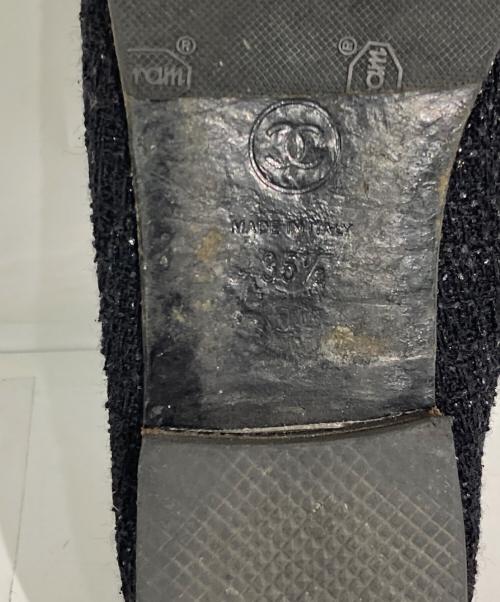 CHANEL（シャネル）CHANEL (シャネル) ココマークフラットパンプス ブラック サイズ:35 1/2の古着・服飾アイテム