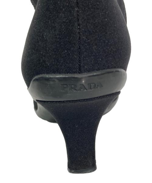 PRADA（プラダ）PRADA (プラダ) ストレッチロングブーツ ブラック サイズ:38の古着・服飾アイテム