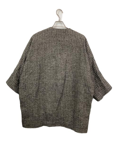 LOISIR（ロワズィール）LOISIR (ロワズィール) ウールリネンヘリンボーンコート グレー サイズ:38の古着・服飾アイテム
