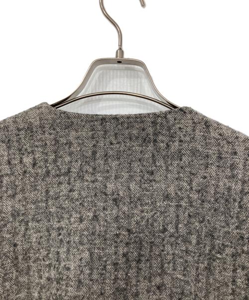 LOISIR（ロワズィール）LOISIR (ロワズィール) ウールリネンヘリンボーンコート グレー サイズ:38の古着・服飾アイテム