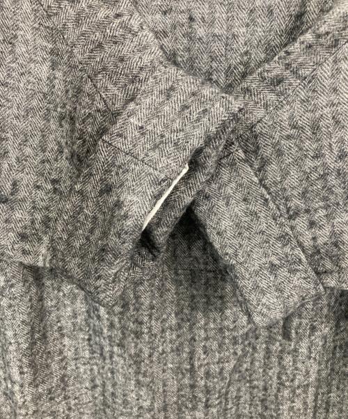 LOISIR（ロワズィール）LOISIR (ロワズィール) ウールリネンヘリンボーンコート グレー サイズ:38の古着・服飾アイテム