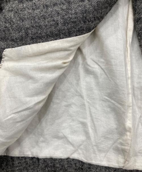 LOISIR（ロワズィール）LOISIR (ロワズィール) ウールリネンヘリンボーンコート グレー サイズ:38の古着・服飾アイテム