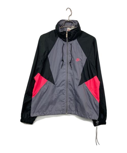 NIKE（ナイキ）NIKE (ナイキ) ナイロンジャケット ブラック×グレー サイズ:表記消えの為不明の古着・服飾アイテム