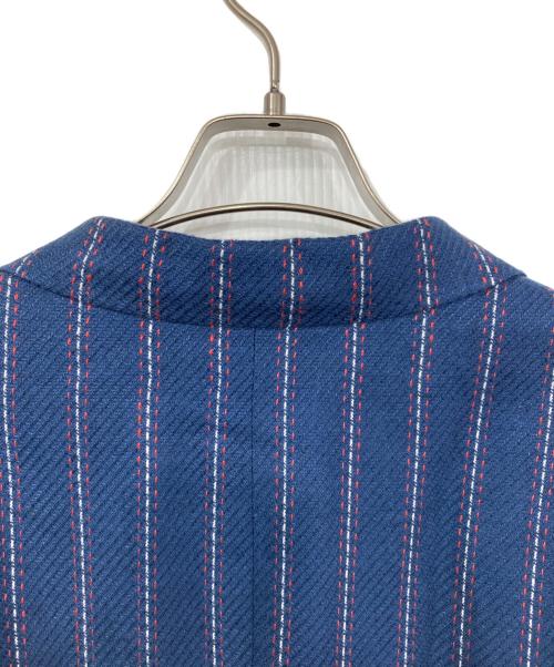 ETRO（エトロ）ETRO (エトロ) 裏ペイズリーストライプテーラードジャケット ネイビー サイズ:56の古着・服飾アイテム