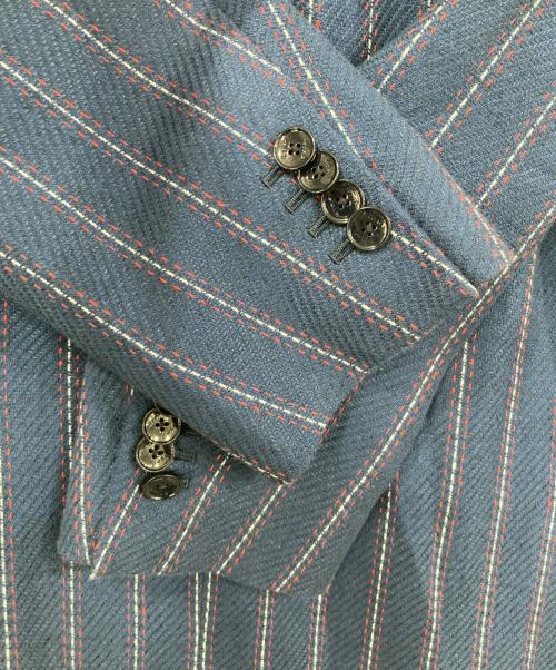 ETRO（エトロ）ETRO (エトロ) 裏ペイズリーストライプテーラードジャケット ネイビー サイズ:56の古着・服飾アイテム