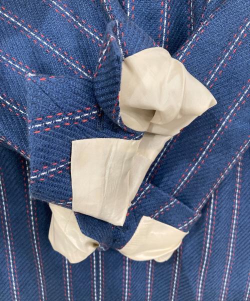 ETRO（エトロ）ETRO (エトロ) 裏ペイズリーストライプテーラードジャケット ネイビー サイズ:56の古着・服飾アイテム