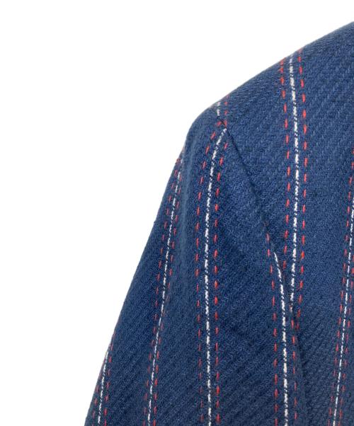 ETRO（エトロ）ETRO (エトロ) 裏ペイズリーストライプテーラードジャケット ネイビー サイズ:56の古着・服飾アイテム