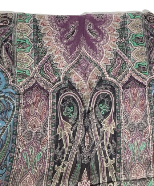 ETRO（エトロ）ETRO (エトロ) ペイズリー柄シルクストール パープル×ブルーの古着・服飾アイテム