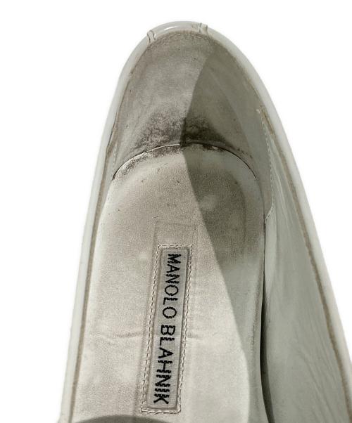 Manolo Blahnik（マノロ ブラニク）Manolo Blahnik (マノロ ブラニク) ハラコローファー アイボリー サイズ:6の古着・服飾アイテム