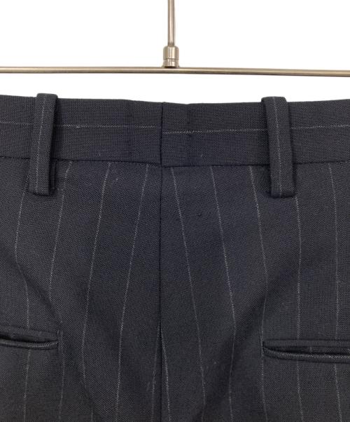 m's braque（エムズブラック）m's braque (エムズブラック) チョークストライプスラックス ネイビー サイズ:36の古着・服飾アイテム