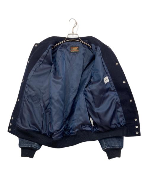 skookum（スクーカム）skookum (スクーカム) MONKEY TIME (モンキータイム) 袖切替スタジャン ネイビー サイズ:Mの古着・服飾アイテム