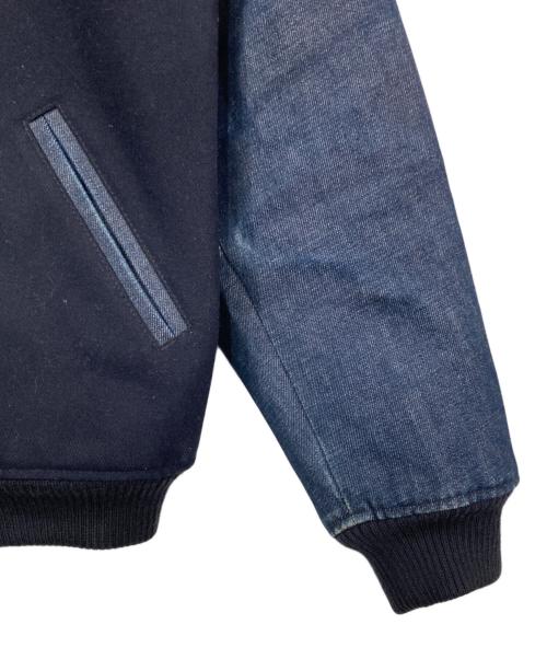 skookum（スクーカム）skookum (スクーカム) MONKEY TIME (モンキータイム) 袖切替スタジャン ネイビー サイズ:Mの古着・服飾アイテム