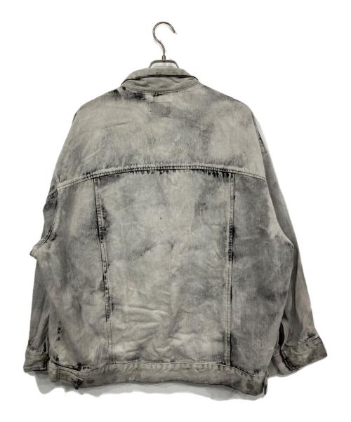 HARE（ハレ）HARE (ハレ) ブリーチ加工BIG デニムジャケット グレー サイズ:Sの古着・服飾アイテム