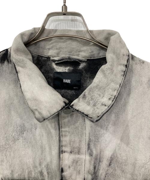 HARE（ハレ）HARE (ハレ) ブリーチ加工BIG デニムジャケット グレー サイズ:Sの古着・服飾アイテム