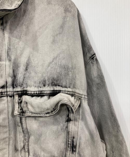 HARE（ハレ）HARE (ハレ) ブリーチ加工BIG デニムジャケット グレー サイズ:Sの古着・服飾アイテム