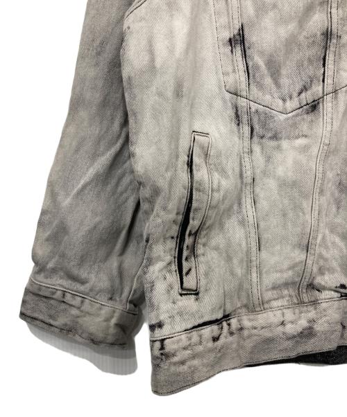 HARE（ハレ）HARE (ハレ) ブリーチ加工BIG デニムジャケット グレー サイズ:Sの古着・服飾アイテム